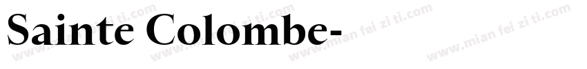 Sainte Colombe字体转换